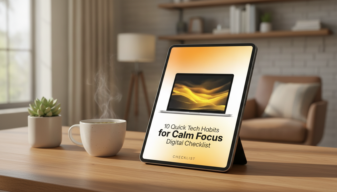10 Quick Tech Habits for Calm Focus (Digital Checklist)