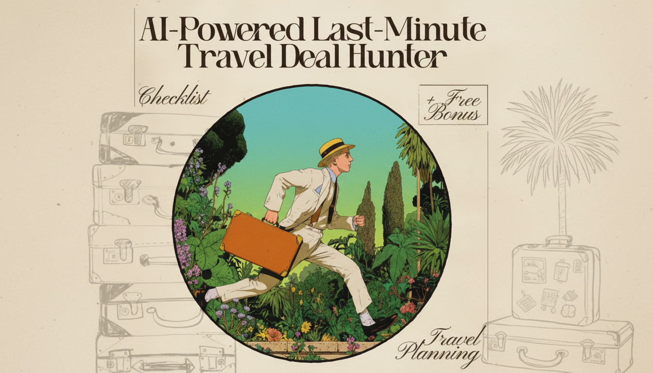 AI Checklist for Last-Minute Travel Deals in 15 Minutes